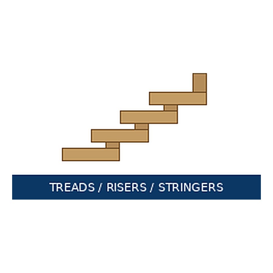 Treads, risers & stringers — representative image for 6-Step PT Stair Stringer