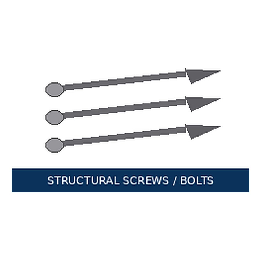 Structural screws & bolts — representative image for Hex Nut 1/2 in 50-Pack